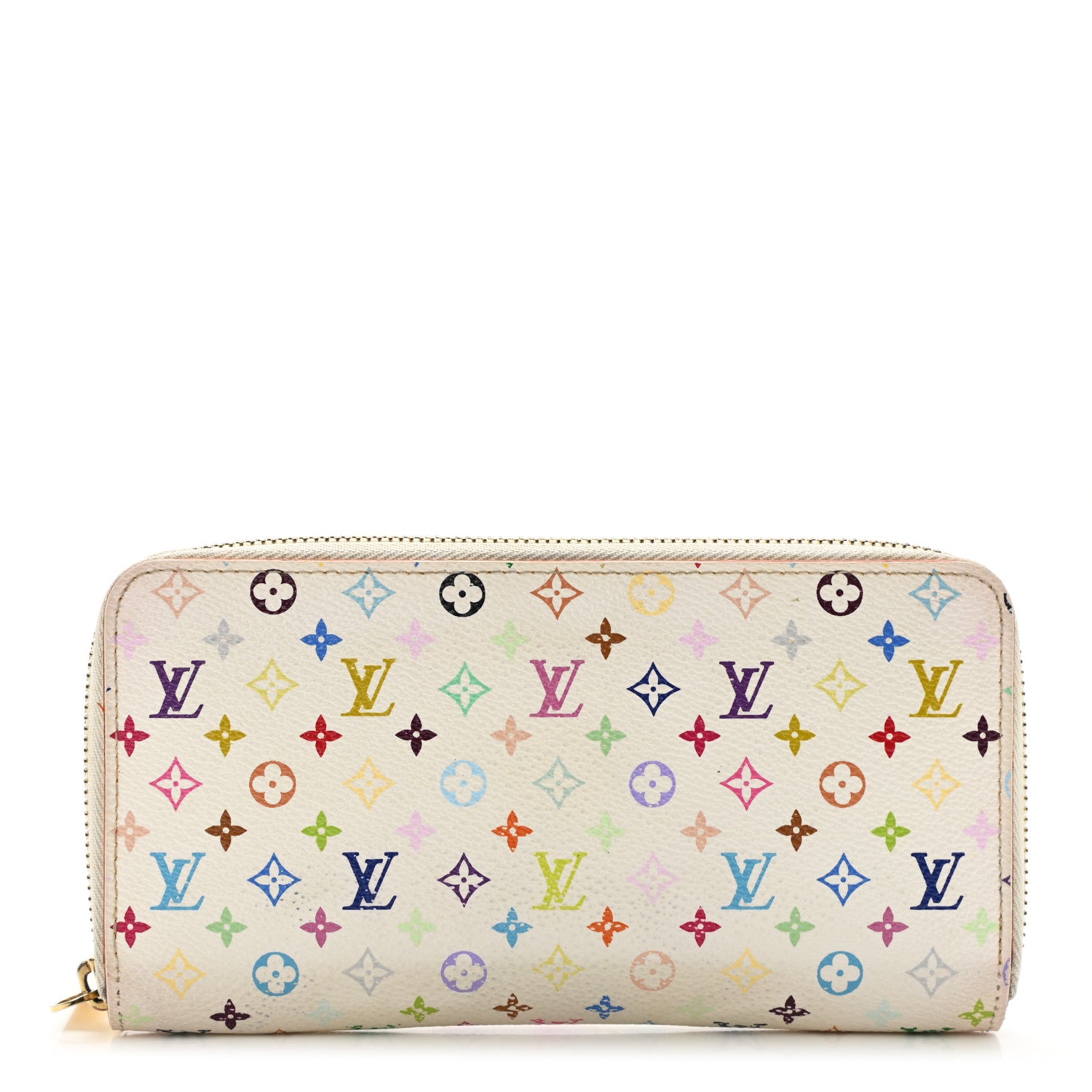 Louis Vuitton Monogram Multicolor Zippy Wallet White Litchi 1 of 10