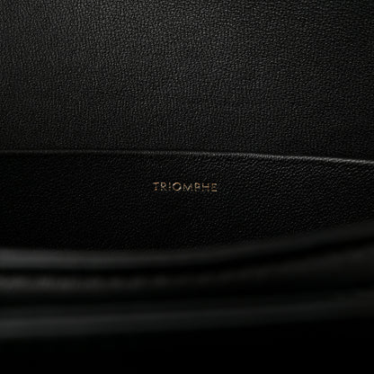 Celine Shiny Calfskin Medium Triomphe Black 7 of 12