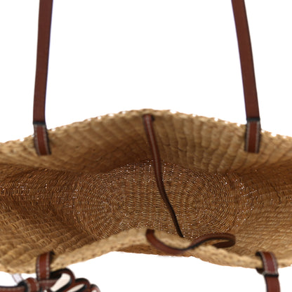 Loewe Calfskin Raffia Paulas Ibiza Small Basket Tote Bag Natural Tan 5 of 9