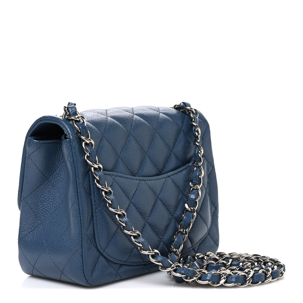 Chanel Caviar Quilted Mini Square Flap Navy 2 of 9