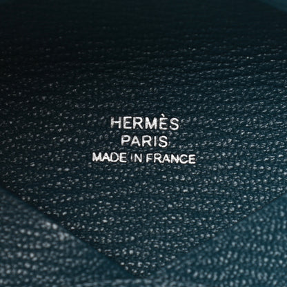 Hermes Chevre Mysore Calvi Card Case Vert Bosphore 6 of 6