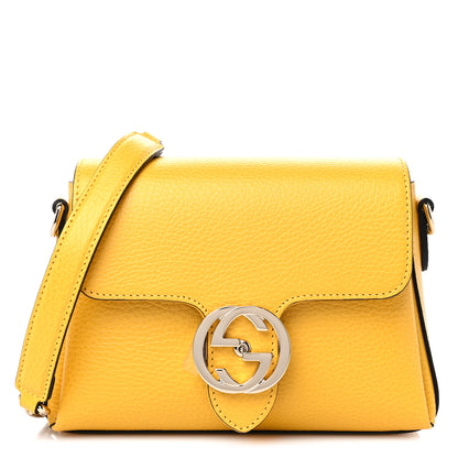 Gucci Dollar Calfskin Interlocking G Crossbody Bag New Buttercup 1 of 9