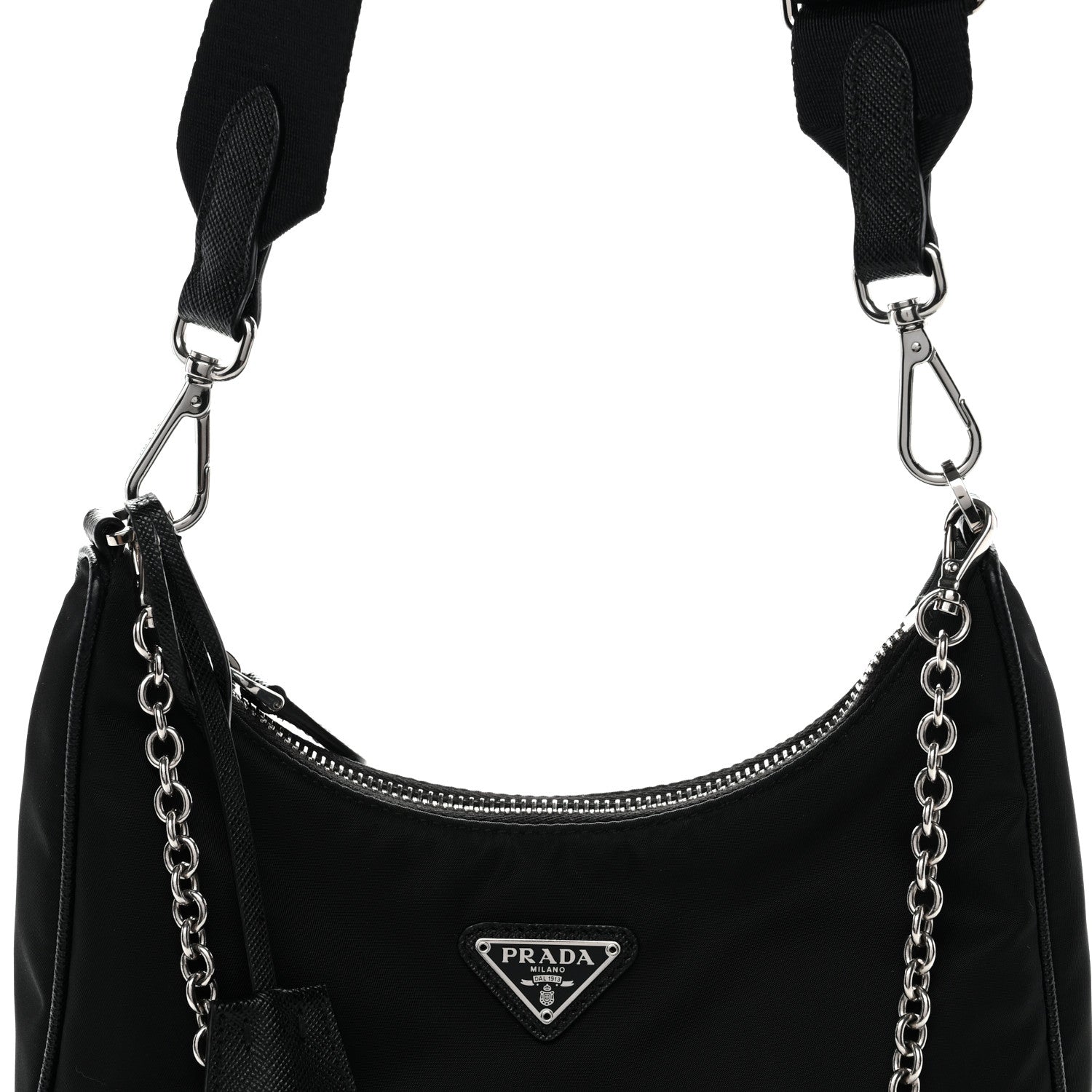 Prada Nylon Re-Edition 2005 Shoulder Bag Black 8 of 12