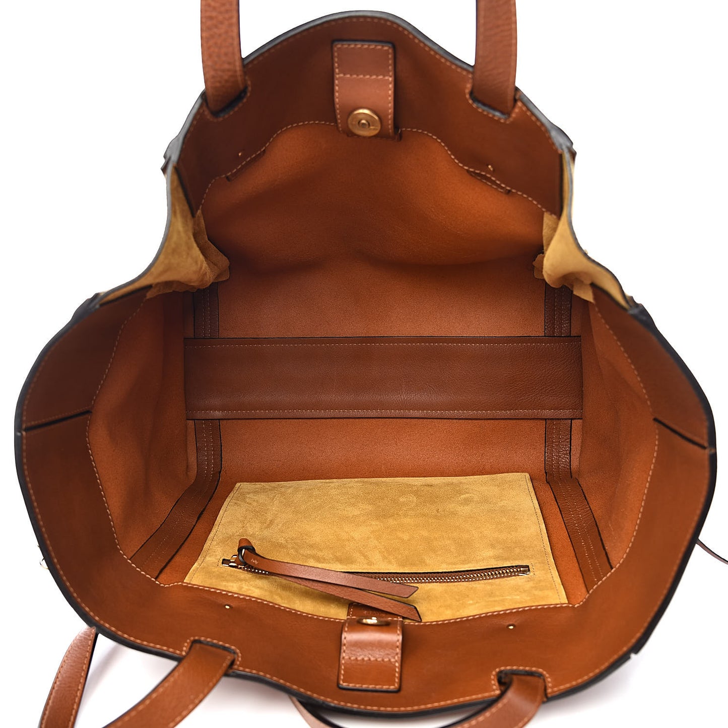 Smooth Calfskin Medium Milo Shopping Tote Caramel