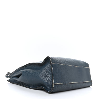 Marc Jacobs Grained Calfskin Grind Shopper Tote Blue Sea 3 of 9