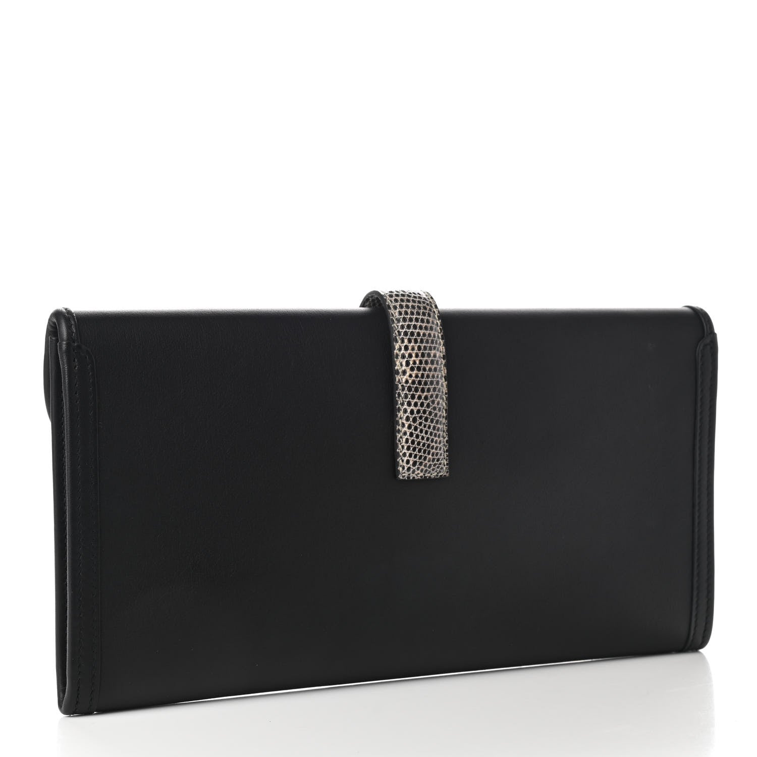 Hermes Swift Lizard Jige Elan Touch 29 Clutch Black Ombre 3 of 8