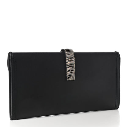 Hermes Swift Lizard Jige Elan Touch 29 Clutch Black Ombre 3 of 8