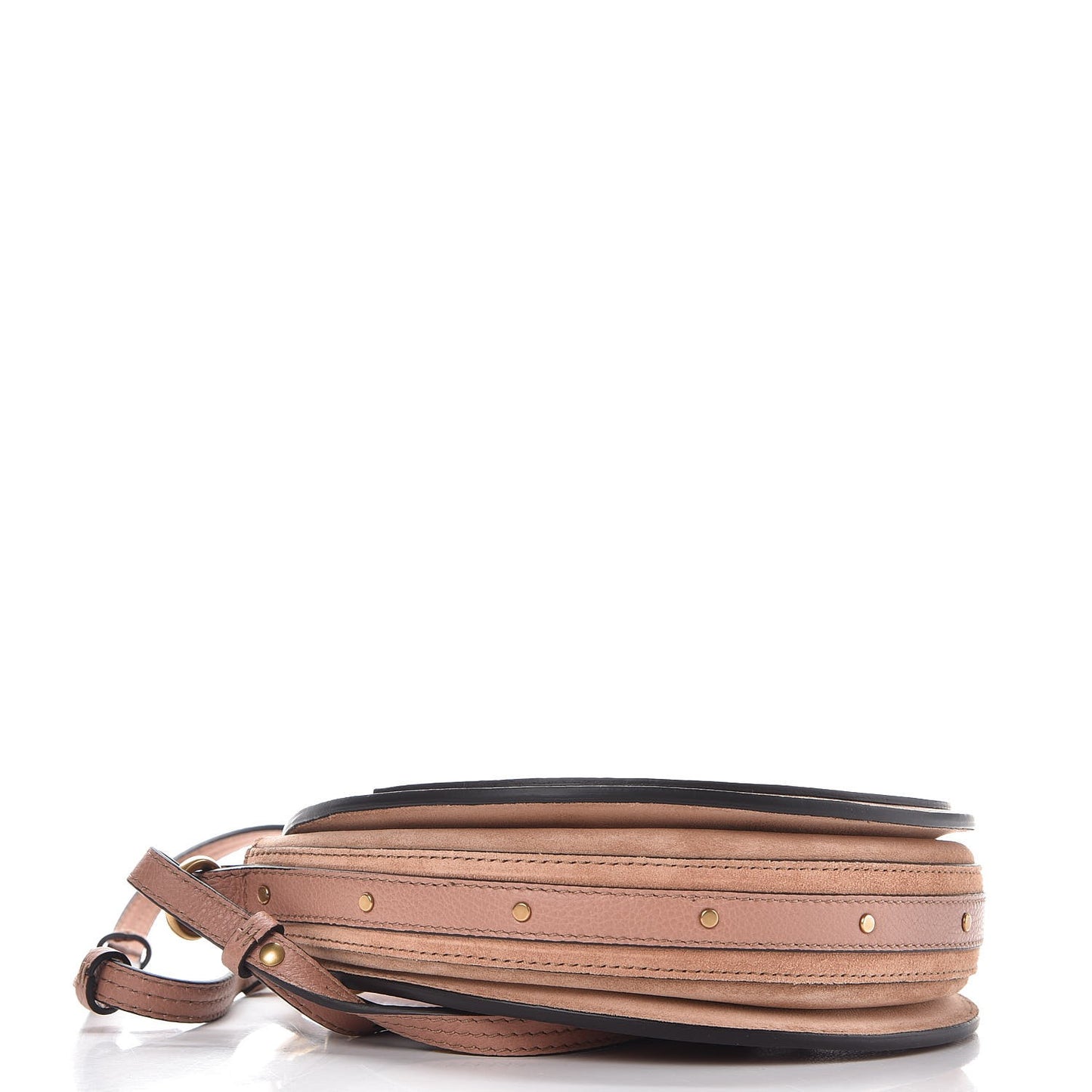 Goatskin Suede Small Pixie Bag Nougat