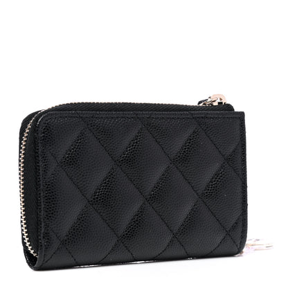 Chanel Caviar Quilted Zipped Key Holder Case Black 2 of 5