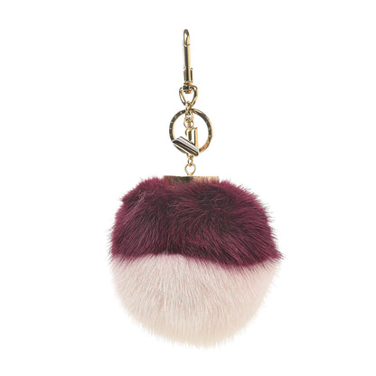 Louis Vuitton Mink Fur Bubble Duo Bag Charm Violet Pink 1 of 4