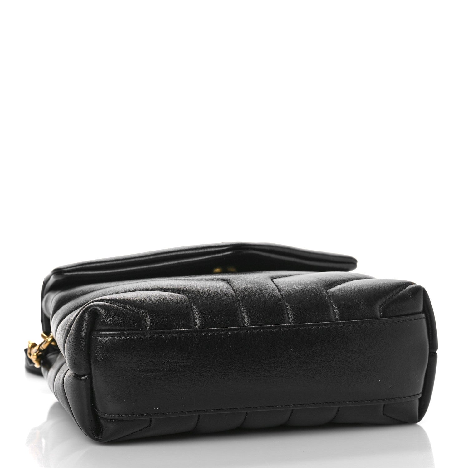 Saint Laurent Calfskin Y Quilted Monogram Toy Loulou Crossbody Bag Black 4 of 9
