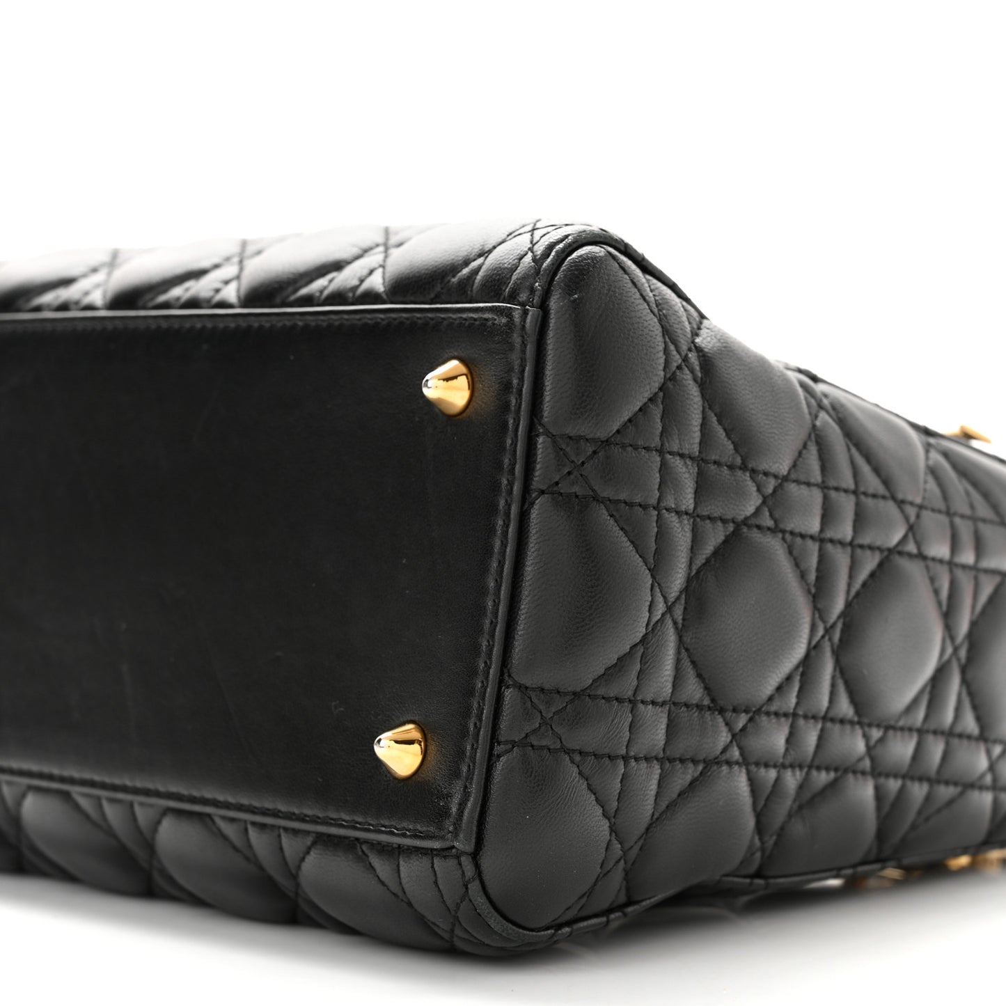 Lambskin Cannage Medium Lady Dior Black