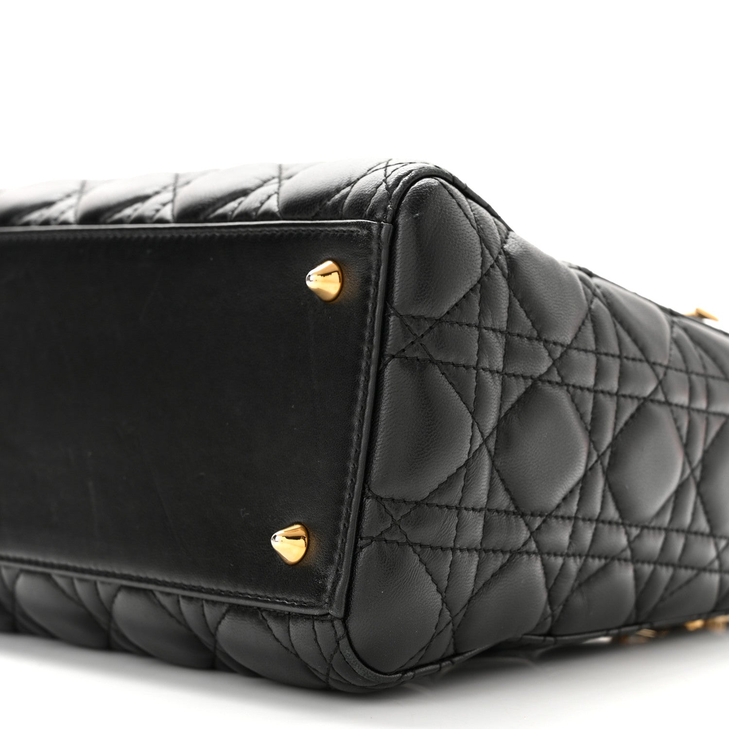 Christian Dior Lambskin Cannage Medium Lady Dior Black 10 of 10
