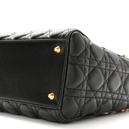 Christian Dior Lambskin Cannage Medium Lady Dior Black 10 of 10