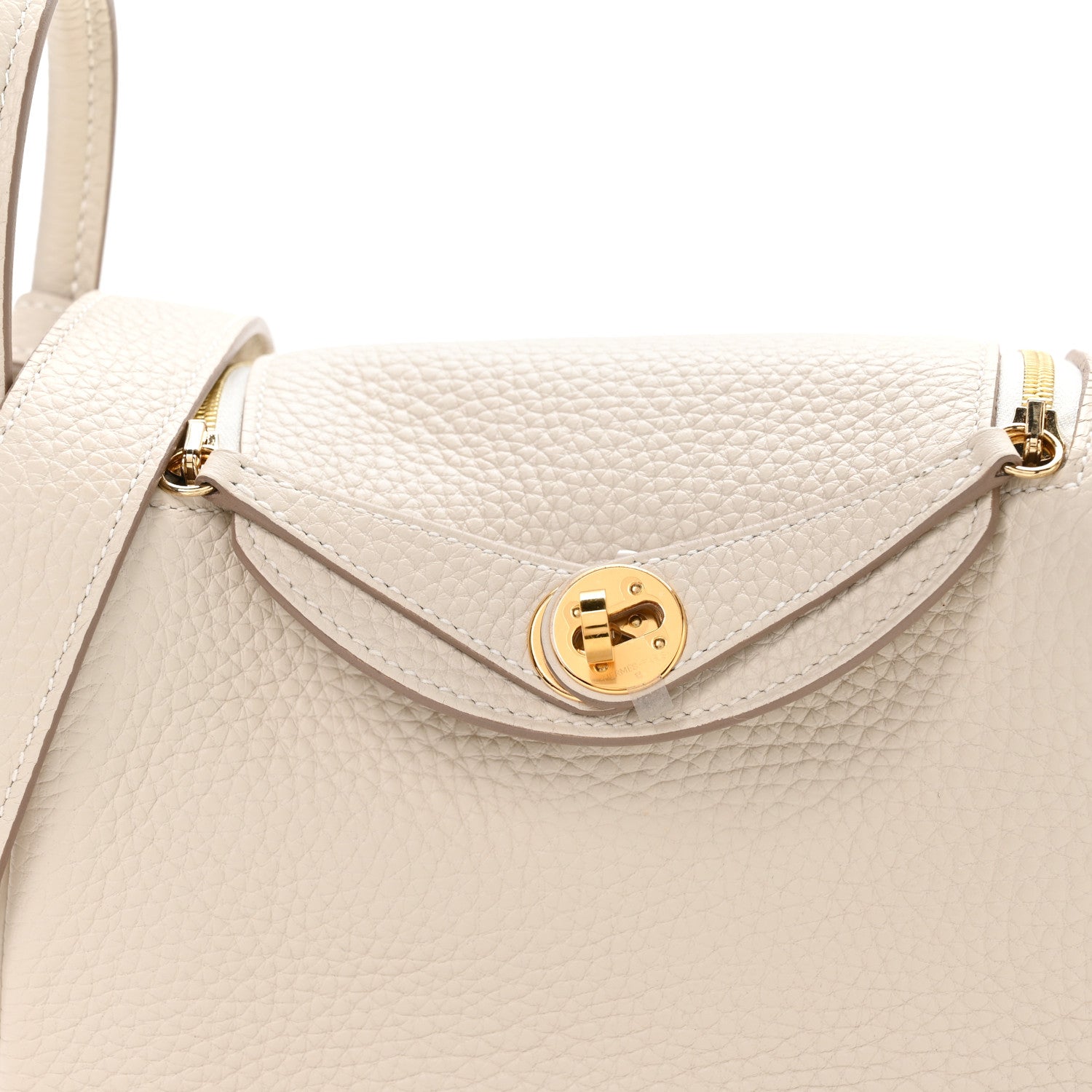 Hermes Taurillon Clemence Mini Lindy 20 Craie 8 of 11