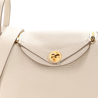 Hermes Taurillon Clemence Mini Lindy 20 Craie 8 of 11