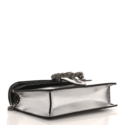 Gucci Metallic Calfskin Super Mini Dionysus Shoulder Bag Silver 3 of 7