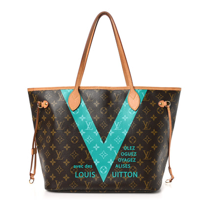 Louis Vuitton Monogram V Neverfull MM Turquoise 1 of 12