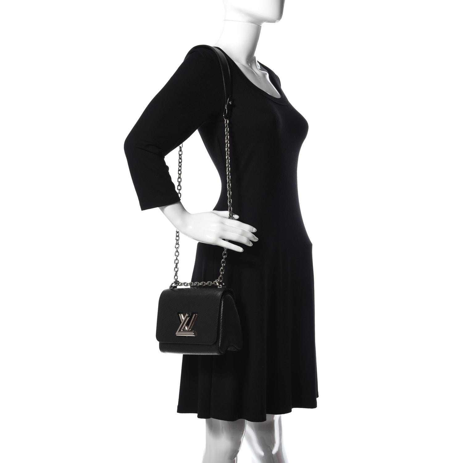 Louis Vuitton Epi Twist Shoulder Bag PM Black 2 of 9