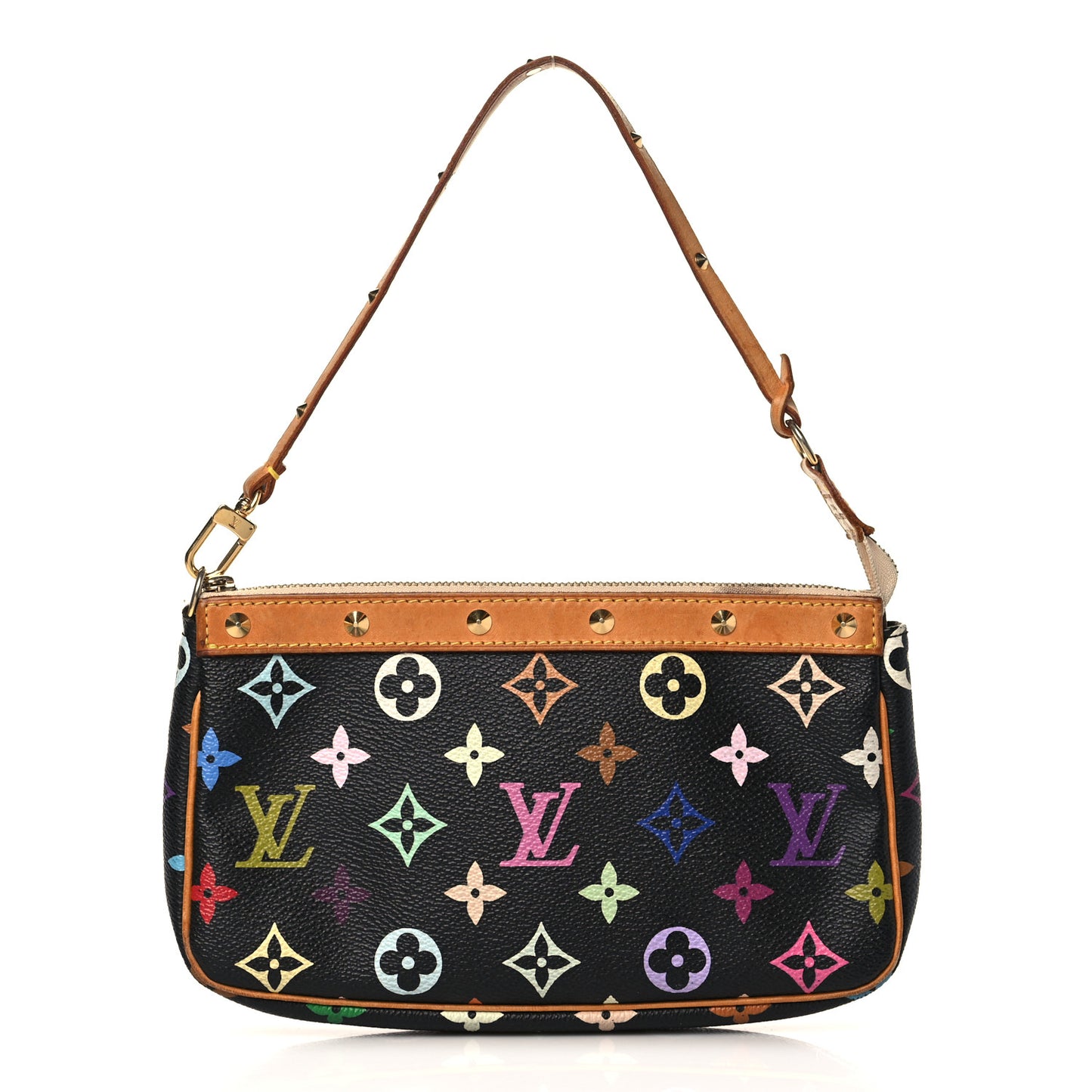 Monogram Multicolor Pochette Accessories Black