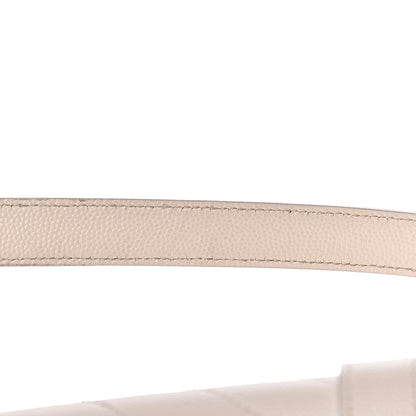 Saint Laurent Grain De Poudre Matelasse Chevron Large Monogram Satchel White 15 of 17