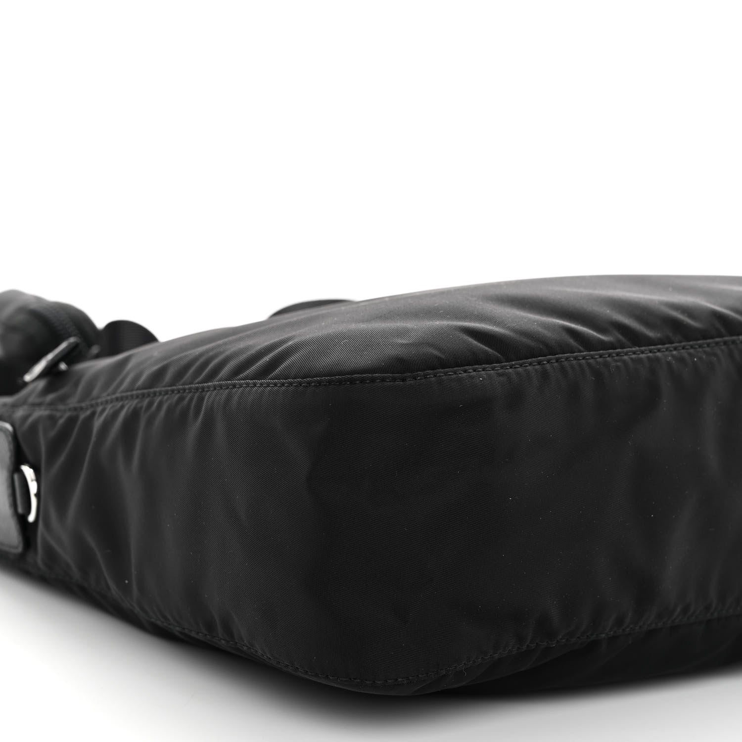 Prada Re-Nylon Vela Saffiano Pocket Double Zip Messenger Bag Black 8 of 9