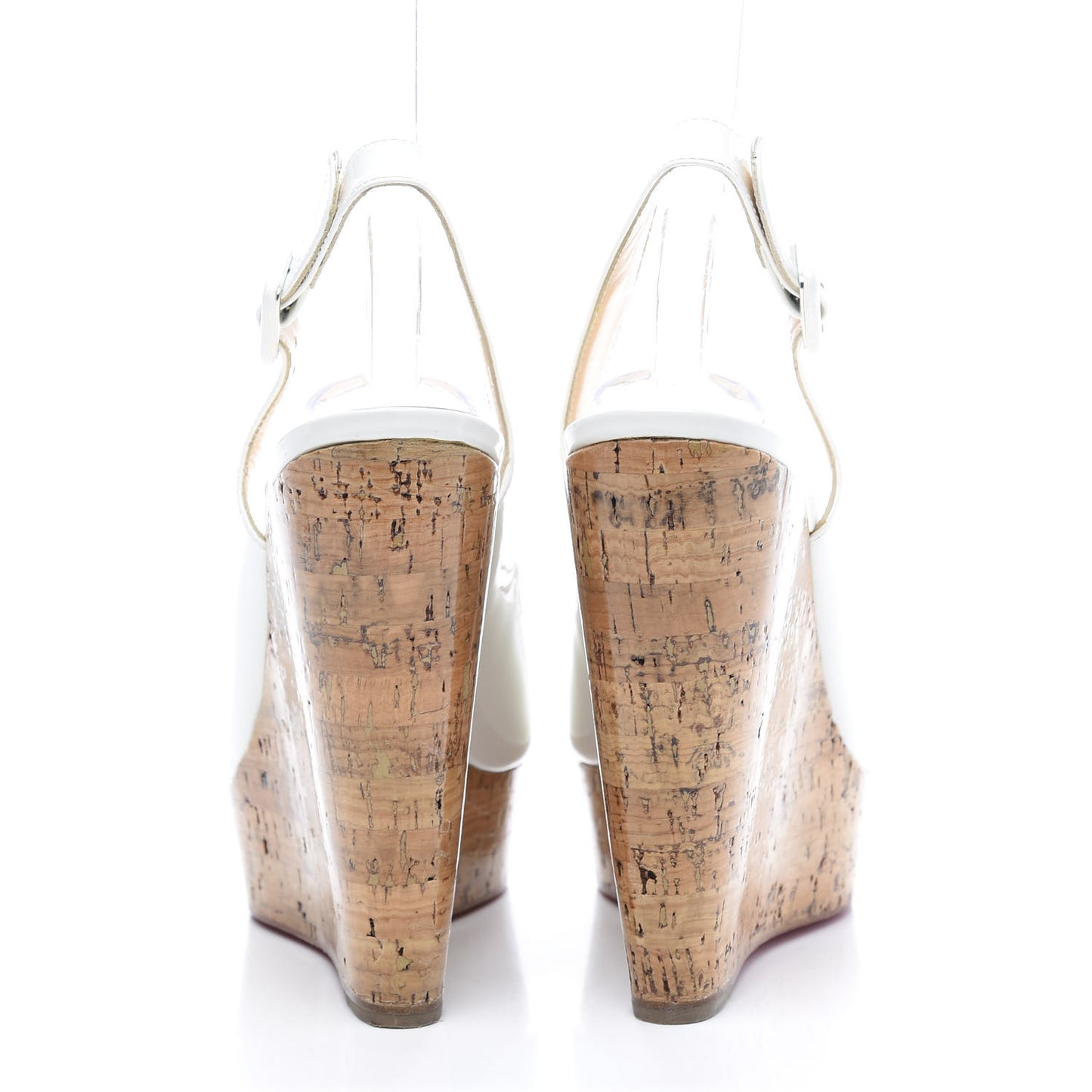 Suede Cork Une Plume Sling 140 Wedges 39.5 White