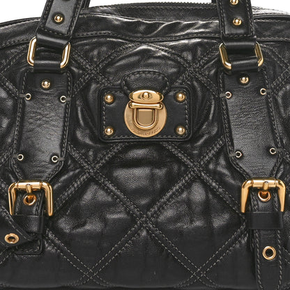 Marc Jacobs Lacquered Lambskin Quilted Satchel Black 7 of 11