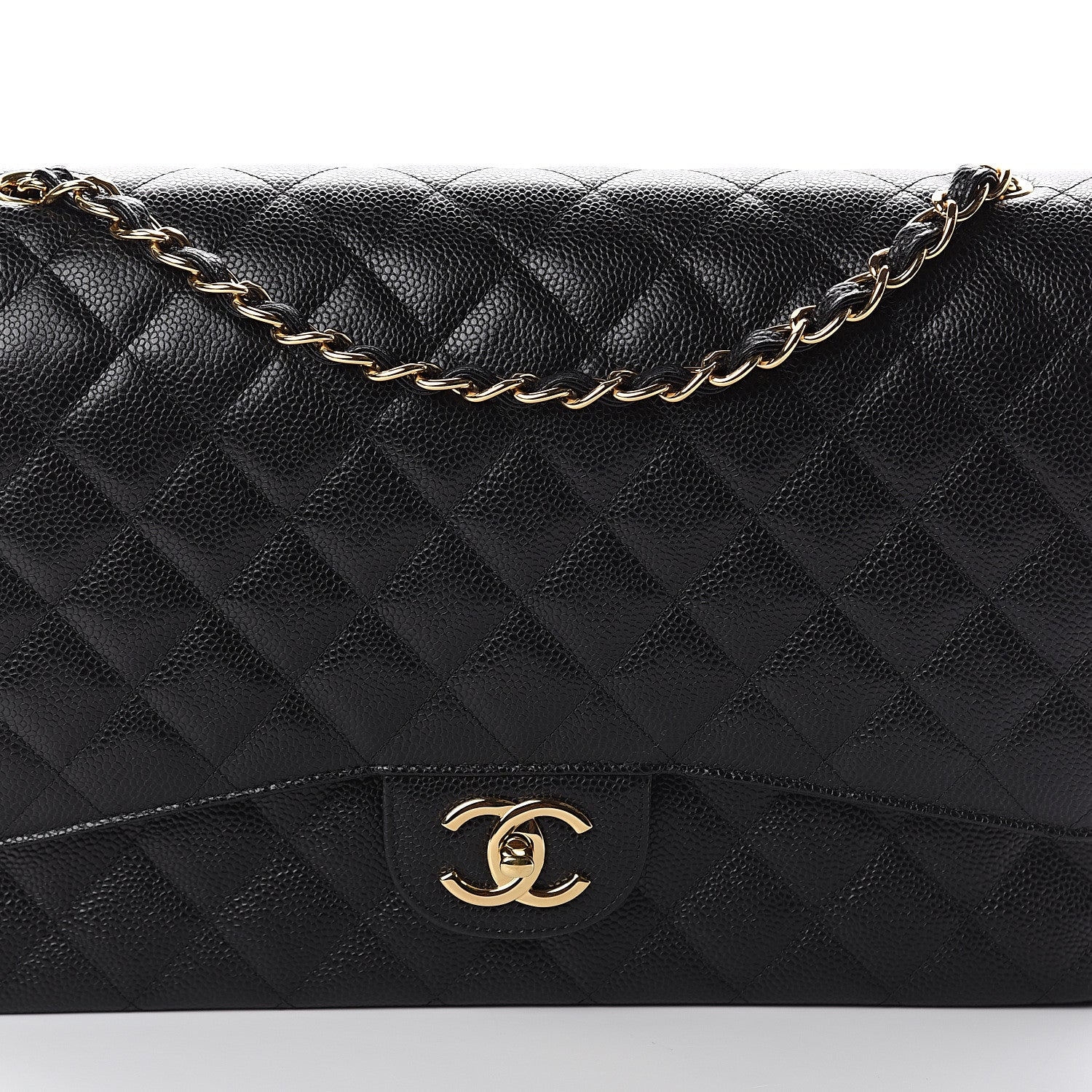 Chanel Caviar Quilted Maxi Double Flap Black 7 of 9