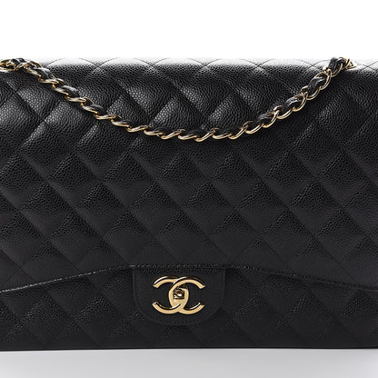 Chanel Caviar Quilted Maxi Double Flap Black 7 of 9