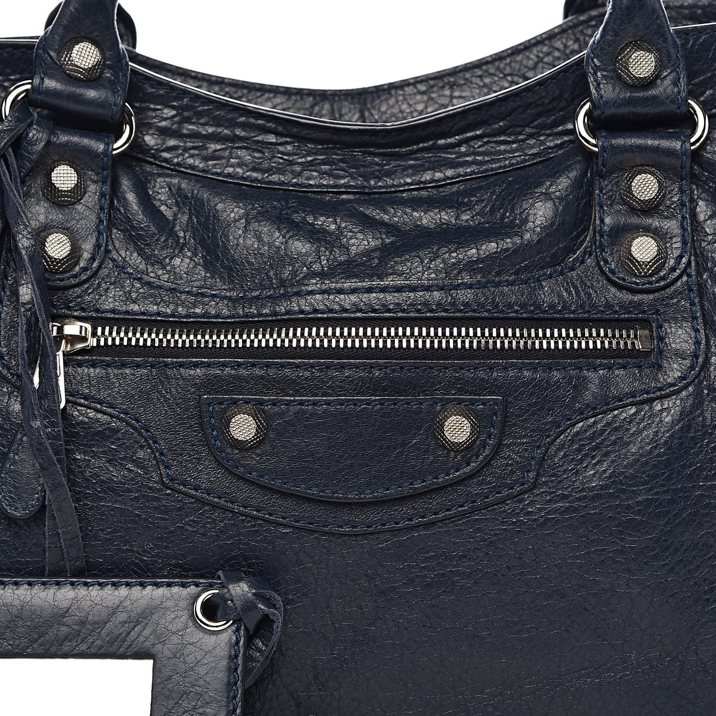 Agneau Giant 12 Silver Hardware City Bleu Obscur
