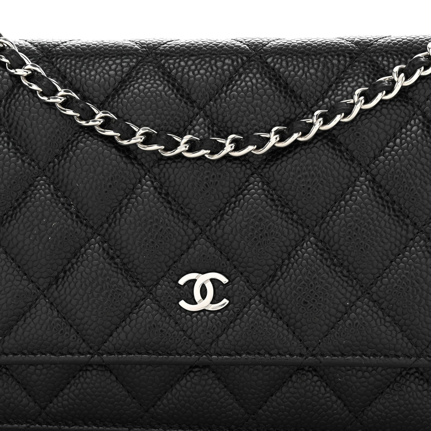 Chanel Caviar Quilted Wallet on Chain WOC Black 9 of 12