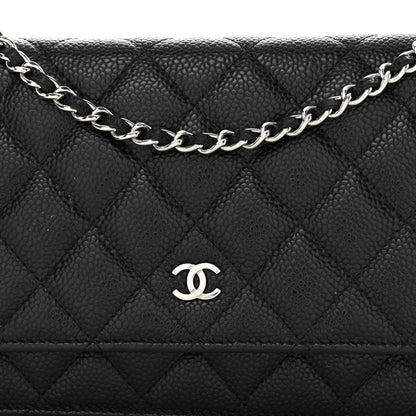 Chanel Caviar Quilted Wallet on Chain WOC Black 9 of 12