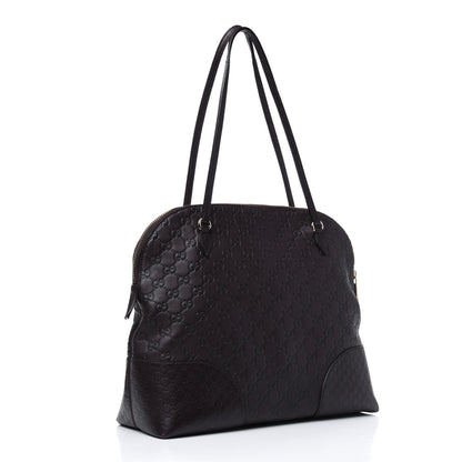 Gucci Guccissima Medium Bree Shoulder Bag Chocolate 3 of 28