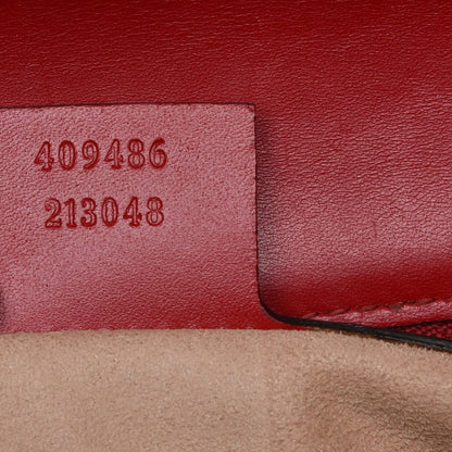 Gucci Guccissima Medium Padlock Shoulder Bag Hibiscus Red 11 of 15