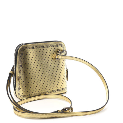 Gucci X SEGA Calfskin GUCCY Stars Mini Dome Shoulder Bag Gold 3 of 10