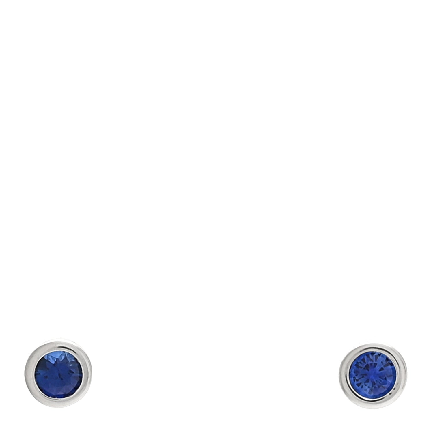 Tiffany Platinum Blue Sapphire .22ctw Color By The Yard Earrings 1 of 4