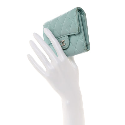 Chanel Caviar Quilted Small Flap Wallet Light Blue 2 of 11