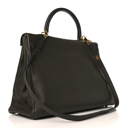 Hermes Taurillon Clemence Kelly Retourne 35 Vert Olive 3 of 10