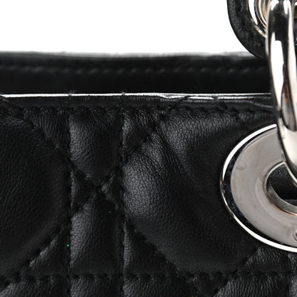 Christian Dior Lambskin Cannage Large Lady Dior Black 12 of 13
