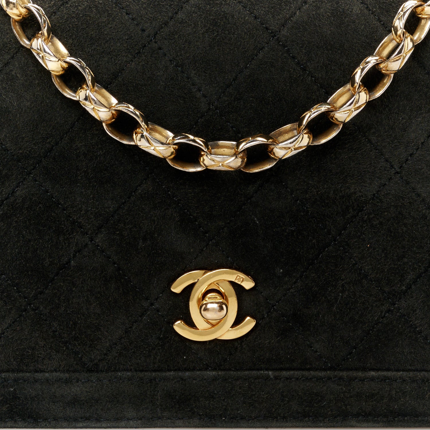 Chanel Suede Quilted Mini Flap Black 9 of 11