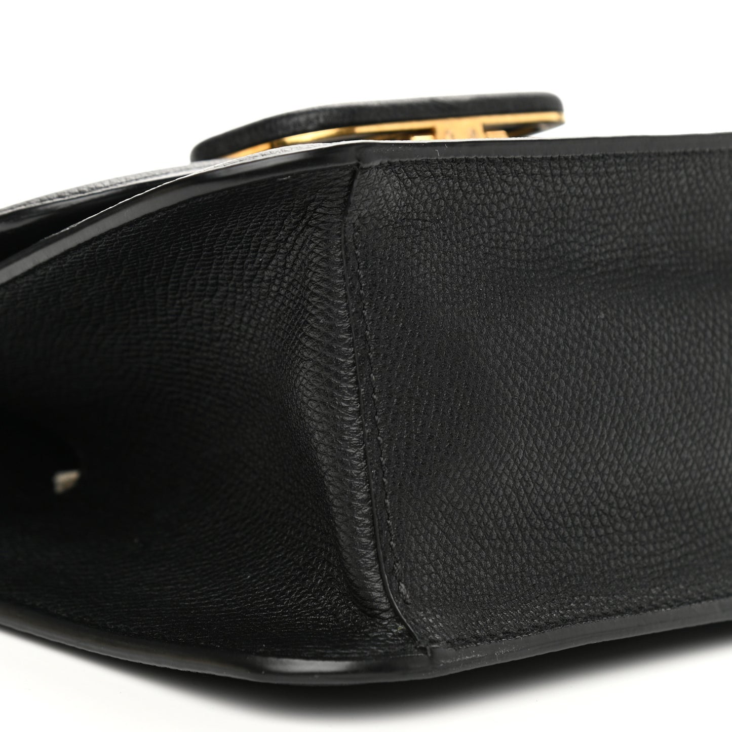 Grainy Calfskin Small VSling Shoulder Bag Black