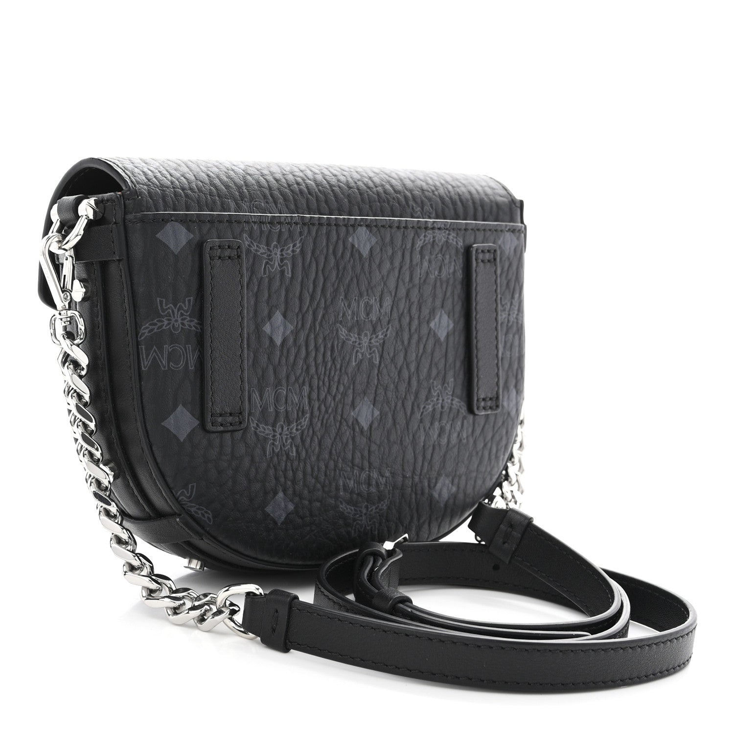 MCM Visetos Mini Patricia Crossbody Belt Bag Black 2 of 9