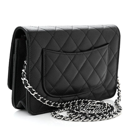 Chanel Caviar Quilted Wallet on Chain WOC Black 3 of 12