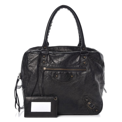 Balenciaga Agneau Classic Hardware Shoulder Bag Black 1 of 13