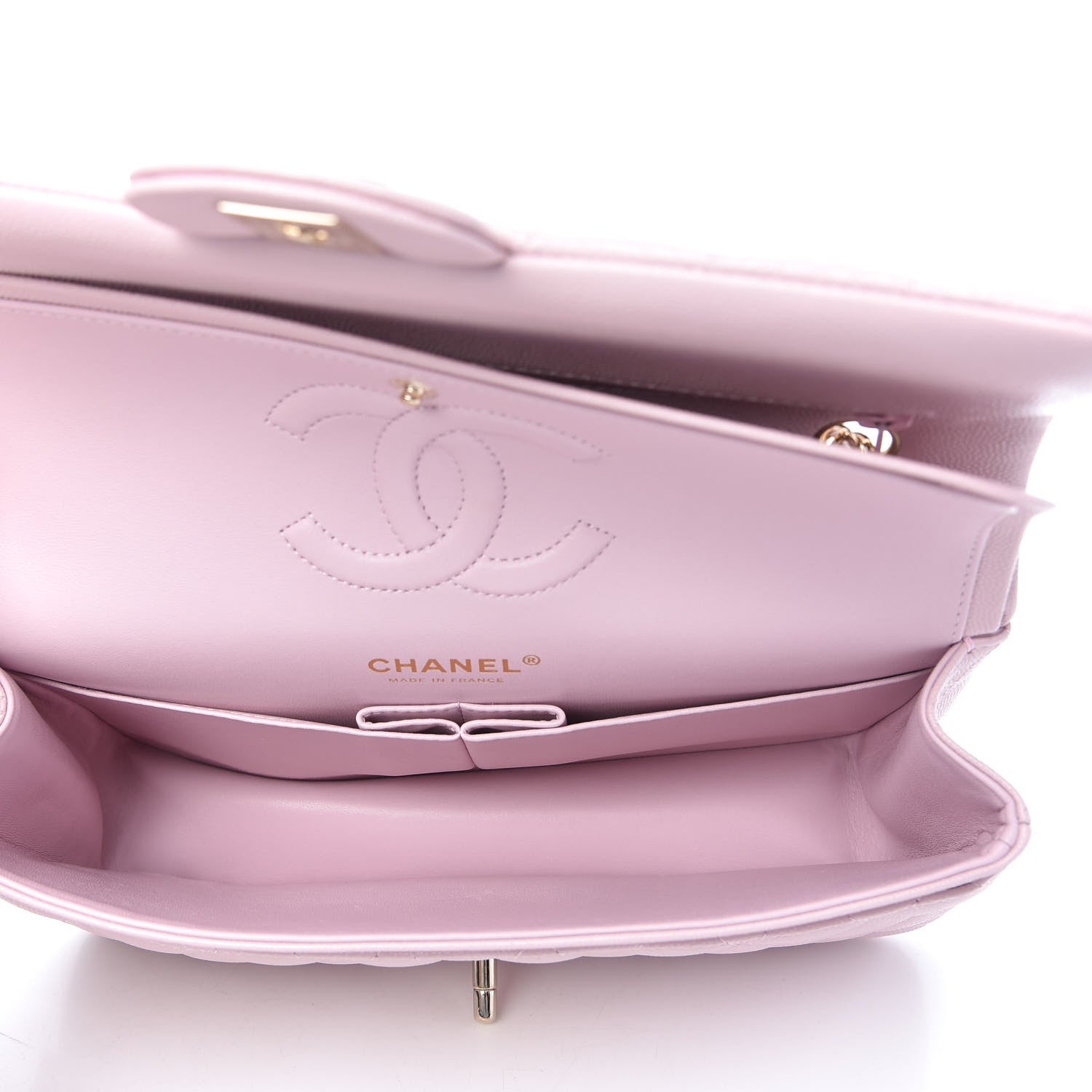 Chanel Caviar Quilted Medium Double Flap Light Pink 5 of 13