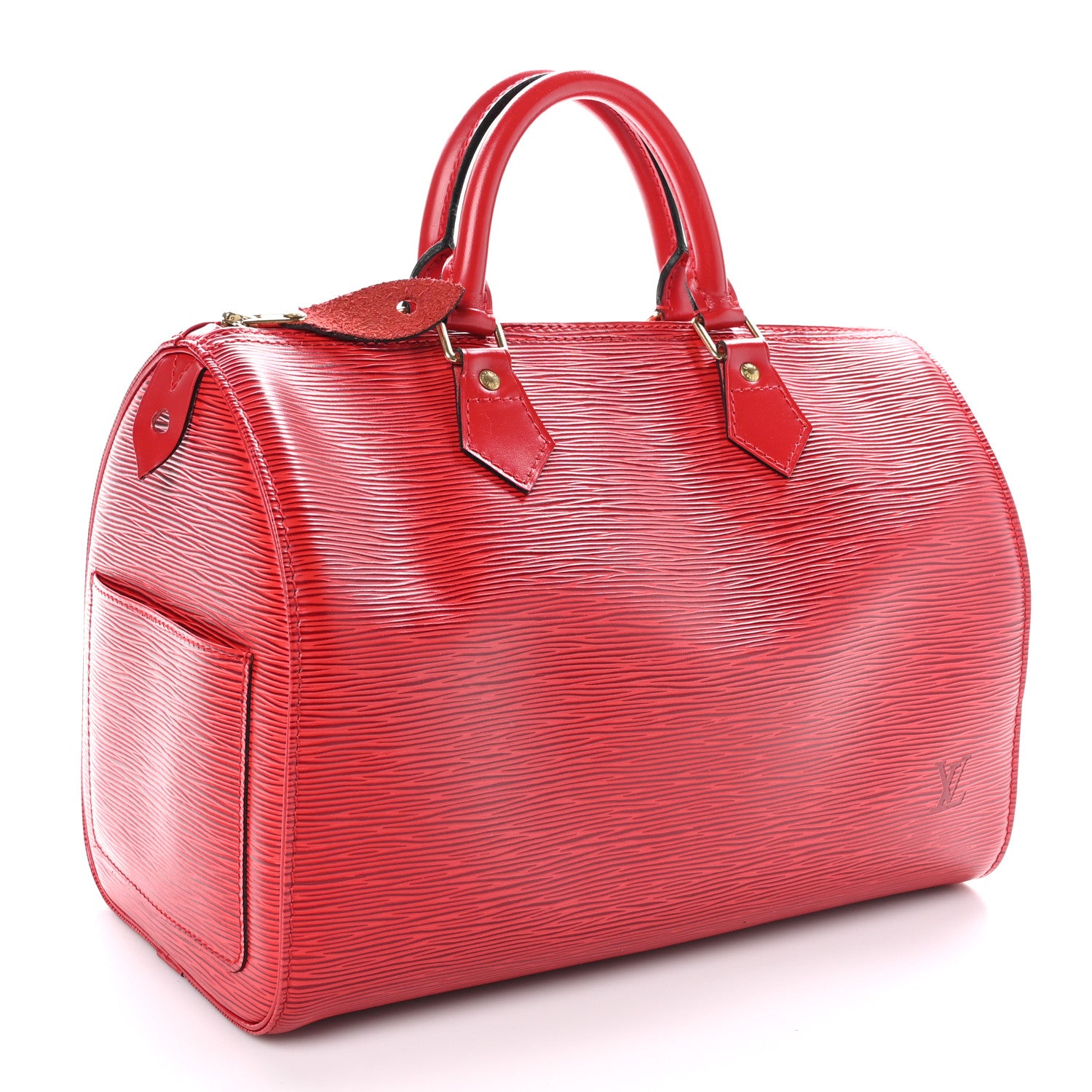 Louis Vuitton Epi Speedy 30 Castillan Red 3 of 13