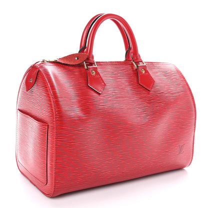 Louis Vuitton Epi Speedy 30 Castillan Red 3 of 13