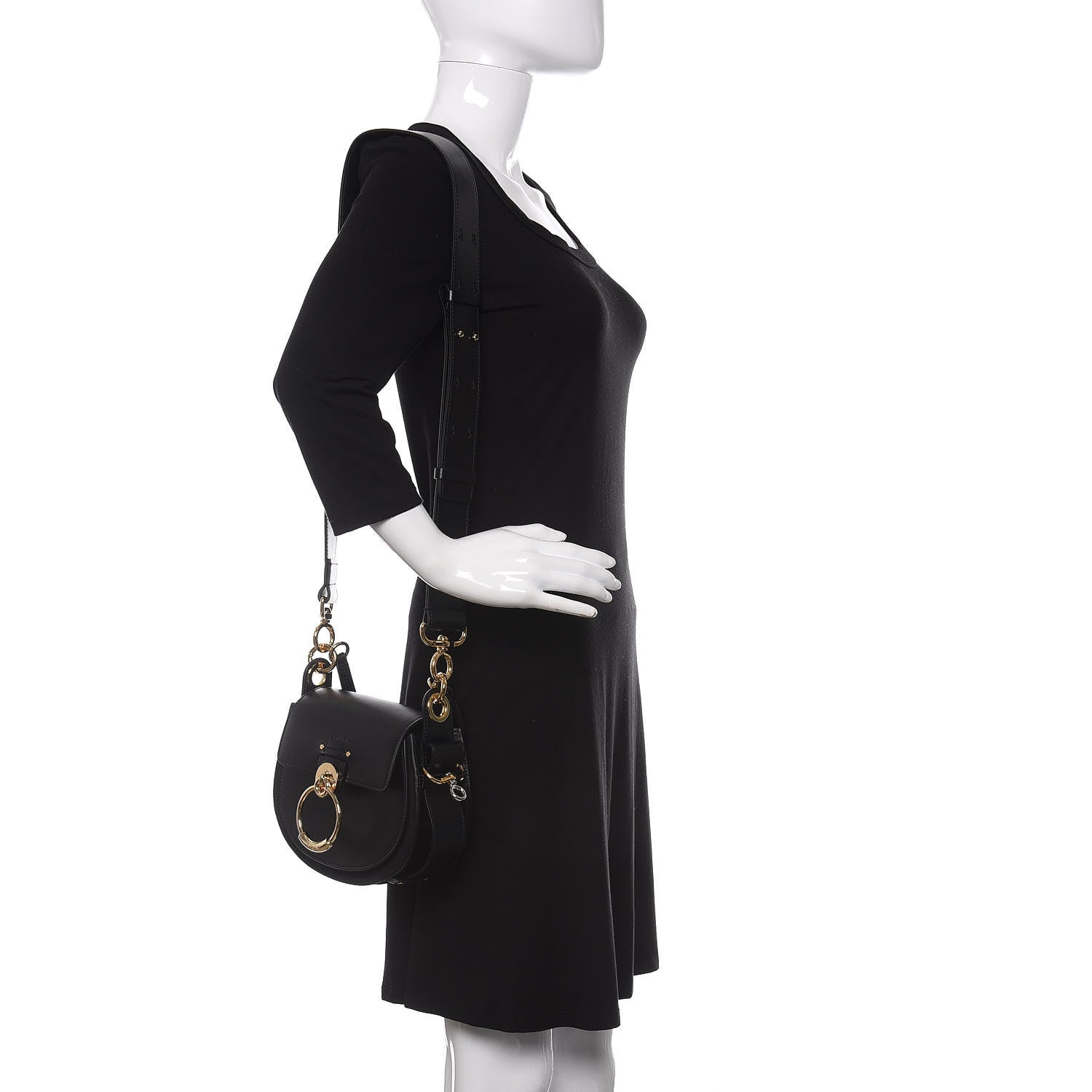 Chloe Calfskin Small Tess Bag Black 2 of 10