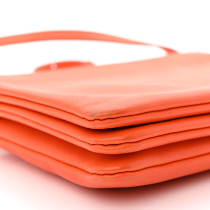 Celine Lambskin Large Trio Crossbody Bag Orange 11 of 15